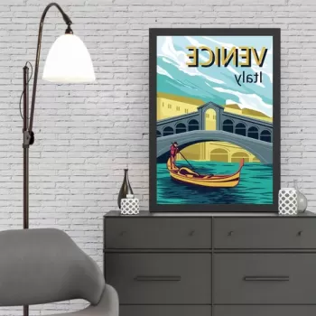 Tablou decorativ, Venice 2 (55 x 75), MDF , Polistiren, Multicolor imagine