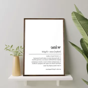 Tablou decorativ, Wine, Lemn, 70 x 50 cm, Natural imagine