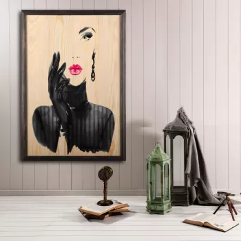 Tablou decorativ, Woman Silhouette XL, Lemn, Lemn, Multicolor imagine