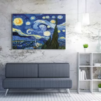 Tablou decorativ, WY103 (70 x 100), 50% bumbac/50% poliester, Lemn, Multicolor imagine