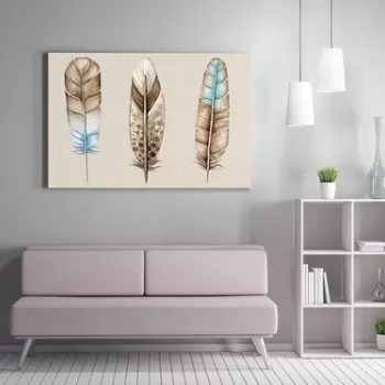 Tablou decorativ, WY115 (50 x 70), 50% bumbac/50% poliester, Lemn, Multicolor imagine