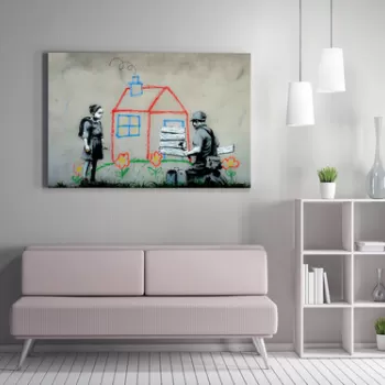 Tablou decorativ, WY139 (70 x 100), 50% bumbac / 50% poliester, Canvas imprimat, Multicolor imagine