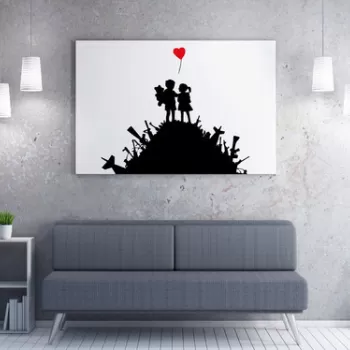 Tablou decorativ, WY140 (70 x 100), 50% bumbac / 50% poliester, Canvas imprimat, Multicolor imagine