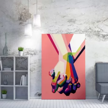 Tablou decorativ, WY200 (70 x 100), 50% bumbac / 50% poliester, Canvas imprimat, Multicolor imagine