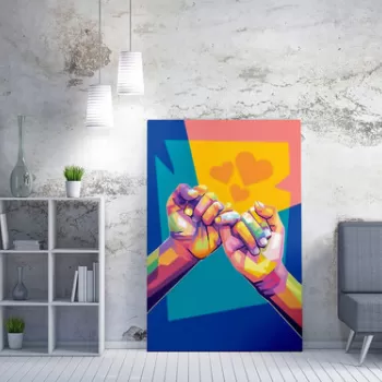 Tablou decorativ, WY201 (70 x 100), 50% bumbac / 50% poliester, Canvas imprimat, Multicolor imagine