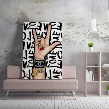 Tablou decorativ, WY204 (70 x 100), 50% bumbac / 50% poliester, Canvas imprimat, Multicolor imagine