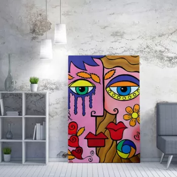 Tablou decorativ, WY211 (70 x 100), 50% bumbac / 50% poliester, Canvas imprimat, Multicolor imagine