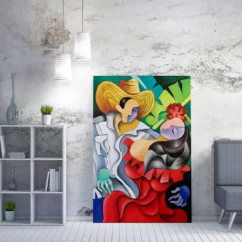 Tablou decorativ, WY213 (70 x 100), 50% bumbac / 50% poliester, Canvas imprimat, Multicolor imagine