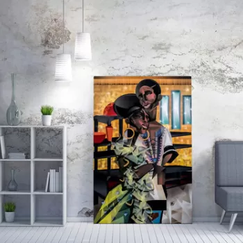 Tablou decorativ, WY215 (70 x 100), 50% bumbac / 50% poliester, Canvas imprimat, Multicolor imagine