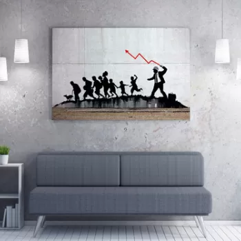 Tablou decorativ, WY30 (70 x 100), 50% bumbac / 50% poliester, Canvas imprimat, Multicolor imagine
