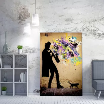 Tablou decorativ, WY40 (70 x 100), 50% bumbac / 50% poliester, Canvas imprimat, Multicolor imagine