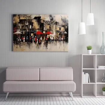 Tablou decorativ, WY407 (70 x 100), BUMBAC/POLIESTER, Canvas imprimat, Multicolor imagine