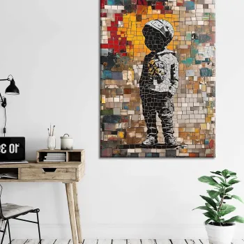 Tablou decorativ, WY450 (70 x 100), BUMBAC/POLIESTER, Canvas imprimat, Multicolor imagine