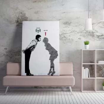 Tablou decorativ, WY60 (70 x 100), 50% bumbac / 50% poliester, Canvas imprimat, Multicolor imagine