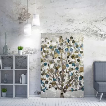 Tablou decorativ, WY66(70 x 100), 50% bumbac/50% poliester, Lemn, Multicolor imagine