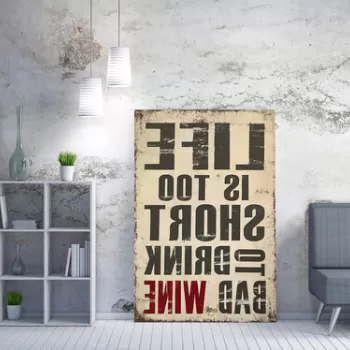 Tablou decorativ, WY70 (50 x 70), 50% bumbac/50% poliester, Lemn, Multicolor imagine