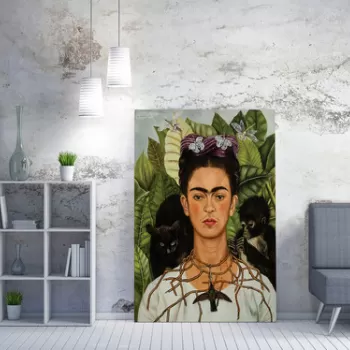 Tablou decorativ, WY76 (50 x 70), 50% bumbac/50% poliester, Lemn, Multicolor imagine
