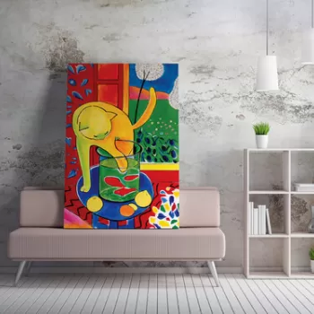 Tablou decorativ, WY77 (50 x 70), 50% bumbac/50% poliester, Lemn, Multicolor imagine