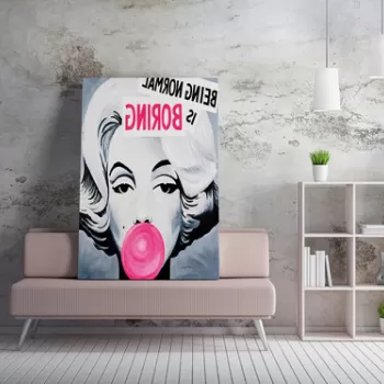 Tablou decorativ, WY87 (50 x 70), 50% bumbac/50% poliester, Lemn, Multicolor imagine