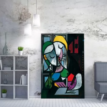 Tablou decorativ, WY89 (70 x 100), 50% bumbac/50% poliester, Lemn, Multicolor imagine