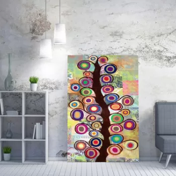 Tablou decorativ, WY91 (70 x 100), 50% bumbac/50% poliester, Lemn, Multicolor imagine