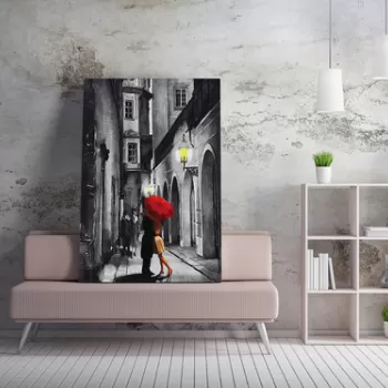 Tablou decorativ, WY92 (50 x 70), 50% bumbac/50% poliester, Lemn, Multicolor imagine