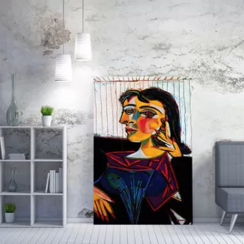 Tablou decorativ, WY95 (70 x 100), 50% bumbac/50% poliester, Lemn, Multicolor imagine