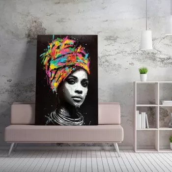 Tablou decorativ, WY98 (50 x 70), 50% bumbac/50% poliester, Lemn, Multicolor imagine