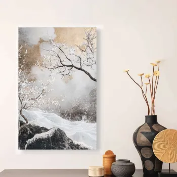 Tablou decorativ, YNS-1007-45 x 70, Lemn, Multicolor imagine