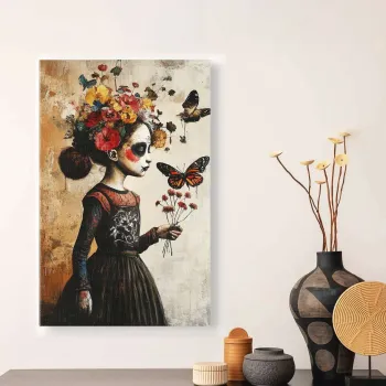 Tablou decorativ, YNS-1031-70 x 100, PANZA, Lemn, Multicolor imagine