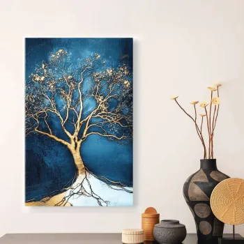 Tablou decorativ, YNS-1032-70 x 100, Lemn, Multicolor imagine