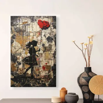 Tablou decorativ, YNS-1043-70 x 100, Lemn, Multicolor imagine