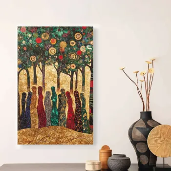 Tablou decorativ, YNS-1045-70 x 100, Lemn, Multicolor imagine