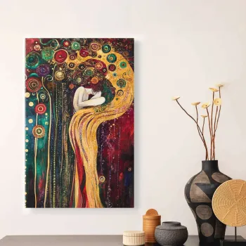 Tablou decorativ, YNS-1047-80 x 120, Lemn, Multicolor imagine