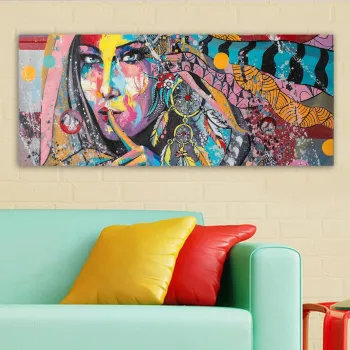 Tablou decorativ, YTY103324528998_50120, Cadru: 100% LEMN (grosime: 3 cm), Multicolor imagine