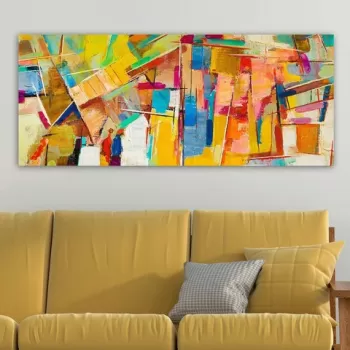 Tablou decorativ, YTY129236510_50120, Canvas , Lemn, Multicolor imagine