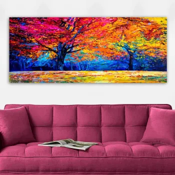 Tablou decorativ, YTY292880360_50120, PANZA, Lemn (Grosime: 3 cm, Multicolor imagine