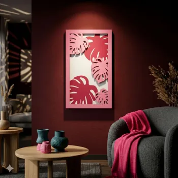 Tablou decorativ, Zohar, MDF, Dimensiuni: 40 x 68 cm, Multicolor imagine