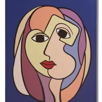 Tablou, Mauro Ferretti, Double Face - A, 80 x 2 x 120 cm, lemn de pin/panza, multicolor imagine