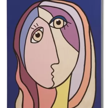 Tablou, Mauro Ferretti, Double Face - B, 80 x 2 x 120 cm, lemn de pin/panza, multicolor imagine