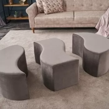 Taburet Alya Puf, Balcab Home, 120x80x40 cm, lemn, mink imagine