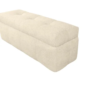 Taburet Bellezza cu lada de depozitare, 124x41x47 cm, Ivory imagine