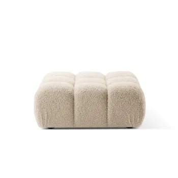 Taburet, Bellis-213, Micadoni Home, 94x94x43 cm, tesatura boucle, bej deschis imagine