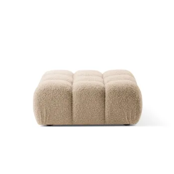 Taburet, Bellis-213, Micadoni Home, 94x94x43 cm, tesatura boucle, bej sand imagine
