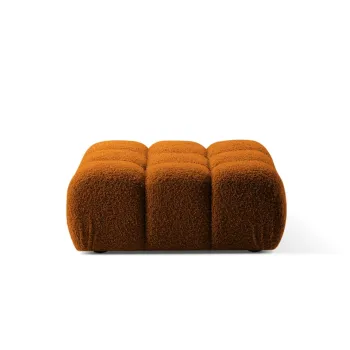 Taburet, Bellis-213, Micadoni Home, 94x94x43 cm, tesatura boucle, caramiziu imagine