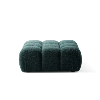 Taburet, Bellis-213, Micadoni Home, 94x94x43 cm, tesatura boucle, petrol imagine