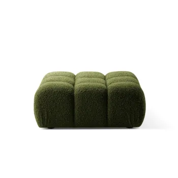 Taburet, Bellis-213, Micadoni Home, 94x94x43 cm, tesatura boucle, verde imagine