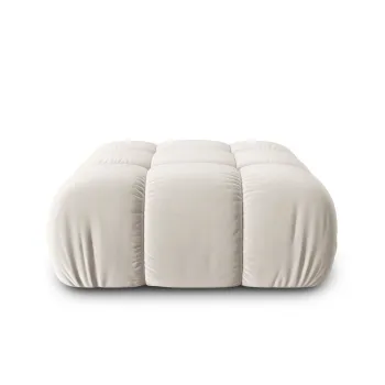 Taburet, Bellis-51, Micadoni Home, 94x94x43 cm, catifea, bej inchis imagine