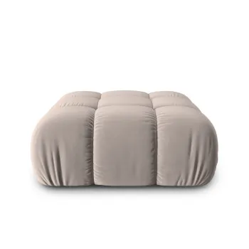 Taburet, Bellis-51, Micadoni Home, 94x94x43 cm, catifea, cappuccino imagine