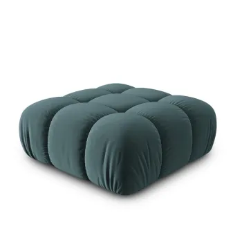 Taburet, Bellis, Micadoni Home, BL, 94x94x39 cm, catifea, albastru petrol imagine
